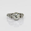 0.89ct Old Cut Diamond Art Deco Platinum Engagement Ring