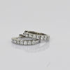 Diamond 14k White Gold Hoop Earrings