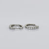 Diamond 14k White Gold Hoop Earrings