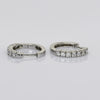 Diamond 14k White Gold Hoop Earrings