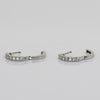 Diamond 14k White Gold Hoop Earrings
