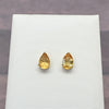 Citrine Pear 14k Yellow Gold Stud Earrings