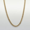 Vintage Curb Link Chain 24" 4.2mm 14K Yellow Gold Necklace