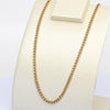 Vintage Curb Link Chain 24" 4.2mm 14K Yellow Gold Necklace
