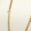 Vintage Curb Link Chain 24" 4.2mm 14K Yellow Gold Necklace