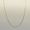 Vintage Alternating Bead Chain 20" 0.8mm 14K Yellow Gold Necklace