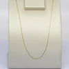 Vintage Alternating Bead Chain 20" 0.8mm 14K Yellow Gold Necklace
