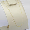 Vintage Alternating Bead Chain 20" 0.8mm 14K Yellow Gold Necklace