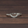 Contoured 1/4cttw Diamond Accent Wedding Band 14k White Gold Ring