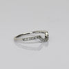 Contoured 1/4cttw Diamond Accent Wedding Band 14k White Gold Ring
