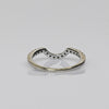 Contoured 1/4cttw Diamond Accent Wedding Band 14k White Gold Ring