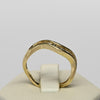 Wavy Diamond Band 14k Yellow Gold Ring