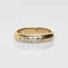 5 Diamond 3.75mm Band 14k Yellow Gold Ring