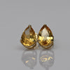 Citrine Pear 14k Yellow Gold Stud Earrings
