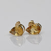 Citrine Pear 14k Yellow Gold Stud Earrings