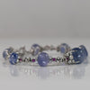 Platinum GIA No Heat Sapphire Art Deco Diamond & Ruby Post WWII Victory Bracelet