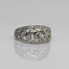 Whimsical Diamond Filigree Band 14k White Gold Ring