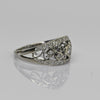 Whimsical Diamond Filigree Band 14k White Gold Ring
