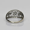 Whimsical Diamond Filigree Band 14k White Gold Ring