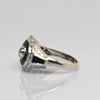 Levian Art Deco Inspired Diamond & Blue Sapphire Octagon 14k White Gold Ring