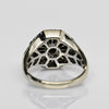 Levian Art Deco Inspired Diamond & Blue Sapphire Octagon 14k White Gold Ring