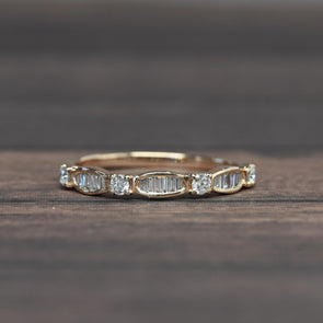 Diamond 14k Rose Gold Band