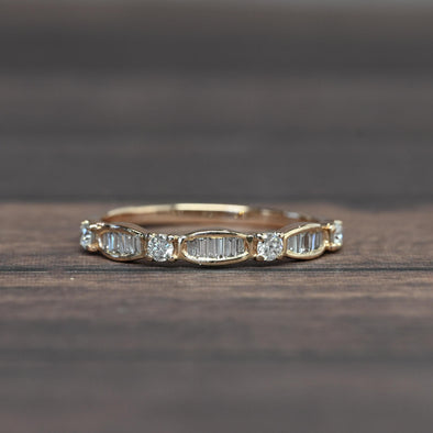Diamond 14k Rose Gold Band