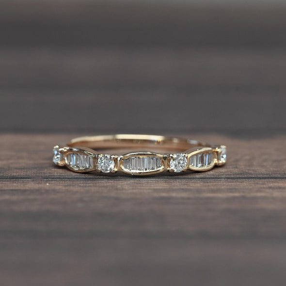 Diamond 14k Rose Gold Band