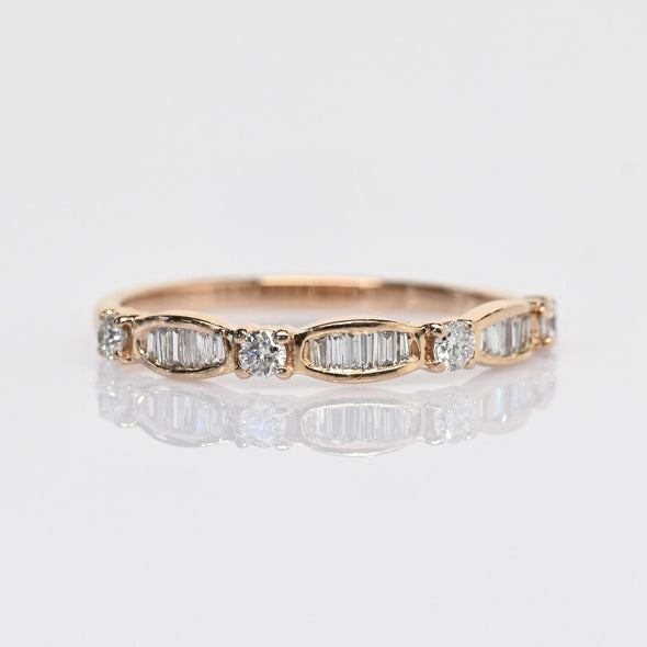 Diamond 14k Rose Gold Band