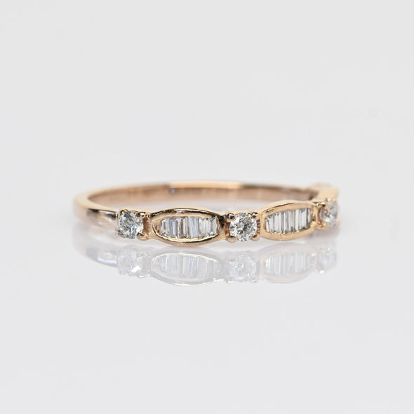 Diamond 14k Rose Gold Band
