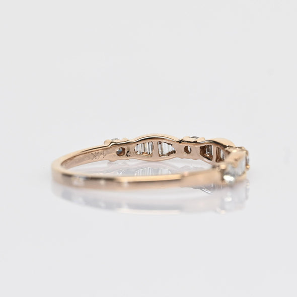 Diamond 14k Rose Gold Band