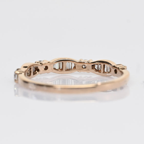 Diamond 14k Rose Gold Band
