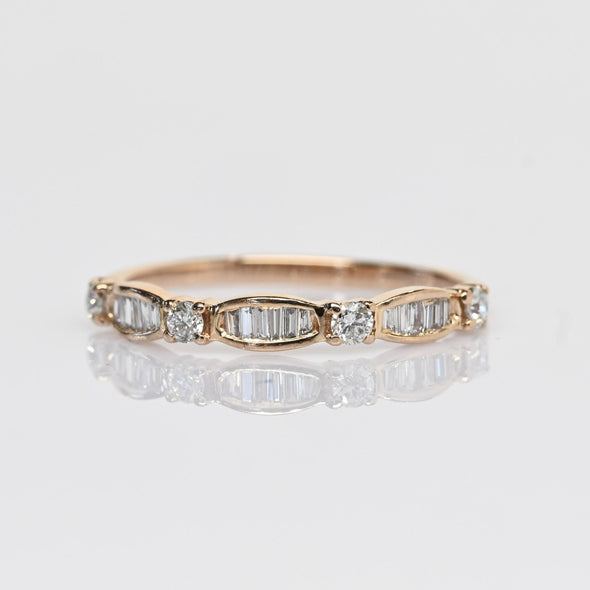 Diamond 14k Rose Gold Band