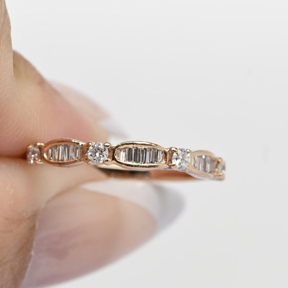 Diamond 14k Rose Gold Band