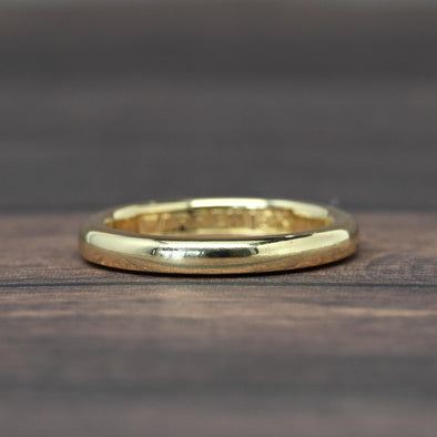 Vintage Warren 18k Yellow Gold Ring 2.5mm Wedding Band