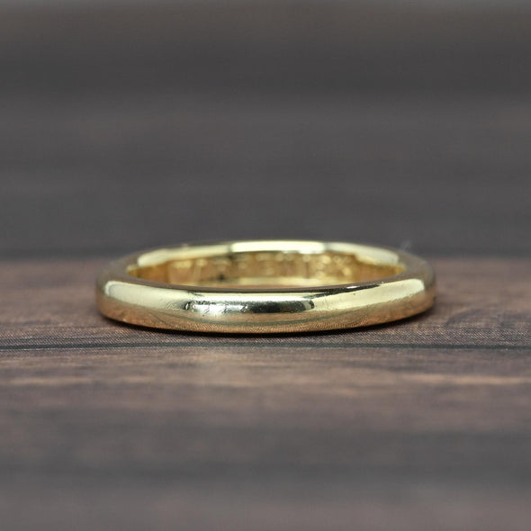 Vintage Warren 18k Yellow Gold Ring 2.5mm Wedding Band