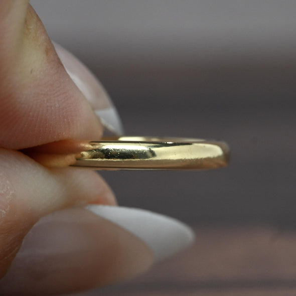 Vintage Warren 18k Yellow Gold Ring 2.5mm Wedding Band