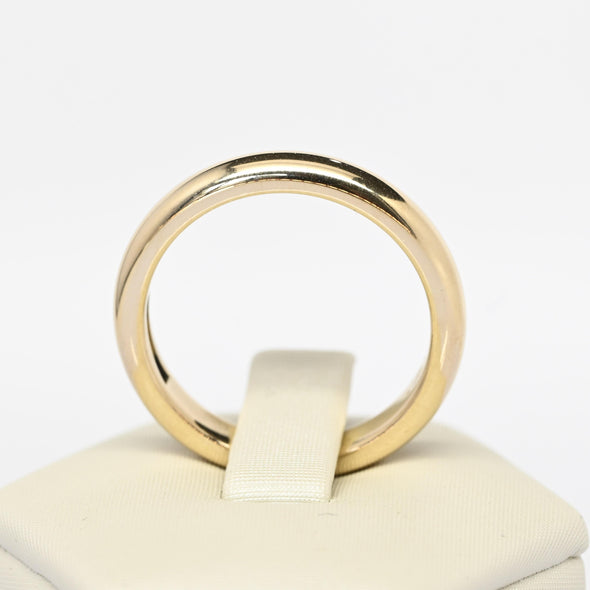 1913 Antique 3.75mm Wedding Band 14K Yellow Gold Ring Dated 10-1-13