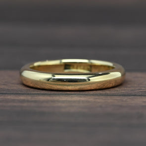 1920 Antique 3mm Wedding Band 18K Yellow Gold Ring Dated 9-14-20