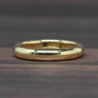 1920 Antique 3mm Wedding Band 18K Yellow Gold Ring Dated 9-14-20