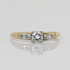 Retro 1/2ctw Old Euro Cut Diamond Solitaire Yellow Gold Vintage Engagement Ring