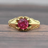 Ruby Belcher Solitaire 14k Yellow Gold Ring