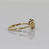 Vintage Opal Oval Buttercup Solitaire 10k Gold Ring