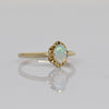 Vintage Opal Oval Buttercup Solitaire 10k Gold Ring