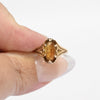 Victorian Spessartite Garnet Orange Oval Yellow Gold Ring