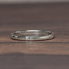 Art Deco 2mm Wedding Band 18k White Gold Ring sz 6
