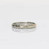 Vintage Art Carved 14k White Gold Band sz 5.5