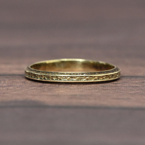 Vintage 14k Gold Baby Band Midi Ring