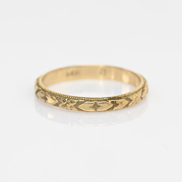 Vintage 14k Yellow Gold Wedding Band sz 4.25