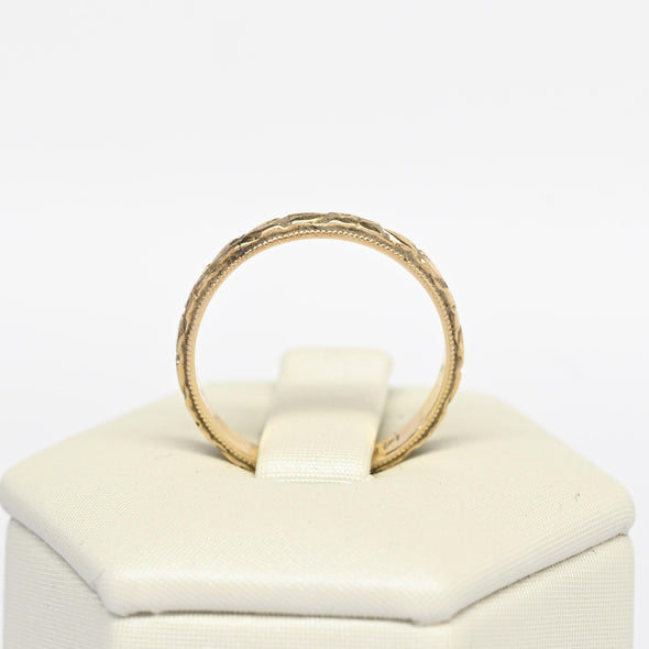 Vintage 14k Yellow Gold Wedding Band sz 4.25